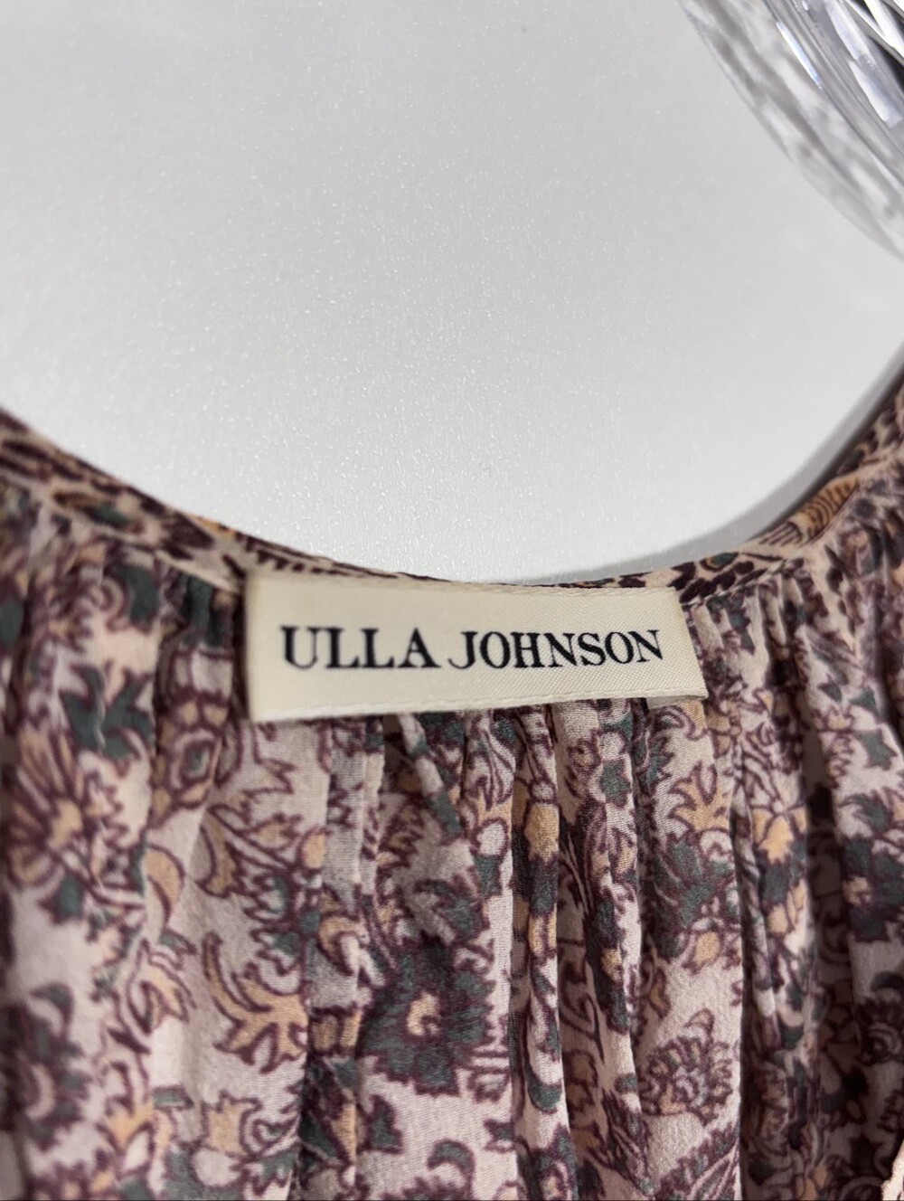 Ulla Johnson Deetra Blouse Size 10 Gardenia Floral 100% Silk - Picture 2 of 7